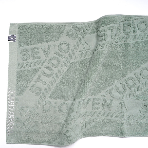Caution Logo Face Towel 詳細画像 Bluish Green 7