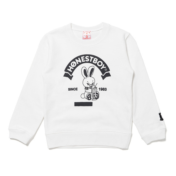 HB College Style Roger Crew Sweat for Kids 詳細画像 White 1