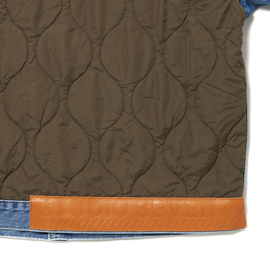 Back Quilted Panel Denim Jacket 詳細画像 Used Indigo 8
