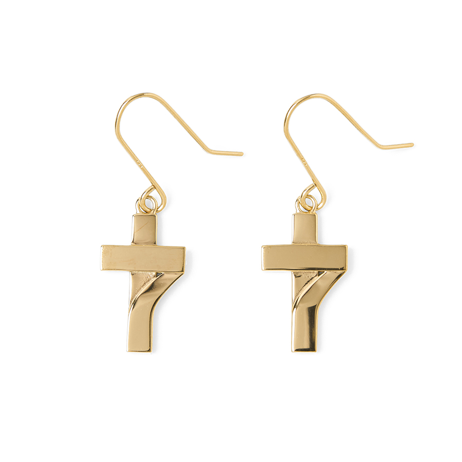 7Cross Gold Hook Earrings | STUDIO SEVEN (スタジオ セブン)