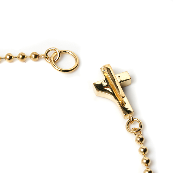 7 Cross Asymmetry Gold Brass Necklace 詳細画像
