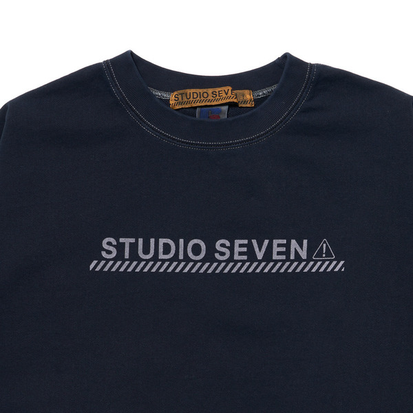 Russell Athletic Χ STUDIO SEVEN Logo Crew Sweatshirt 詳細画像 H.Grey 1