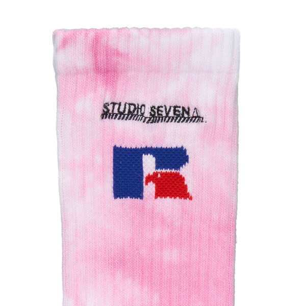 Russell Athletic Χ STUDIO SEVEN Tie-dye Socks 詳細画像 Pink 2