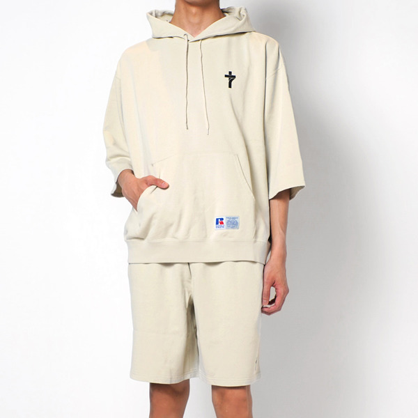 Russell Athletic Χ STUDIO SEVEN SS Hoodie 詳細画像 O.White 6