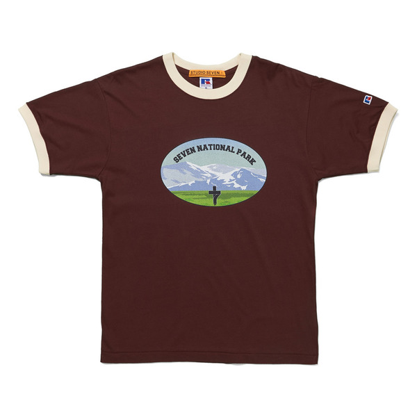 Russell Athletic x STUDIO SEVEN SS Tee 5 詳細画像 Brown 1