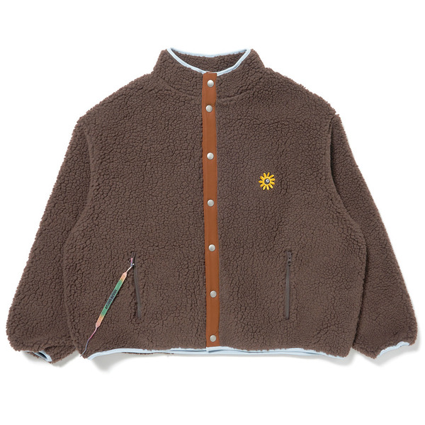 Stand Collar Boa Jacket 詳細画像 Brown 1