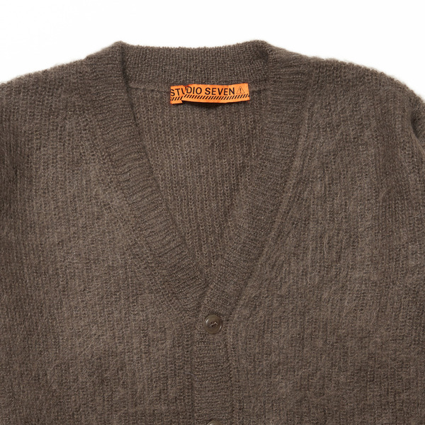 Mohair Switching Color Cardigan 詳細画像 Navy 4