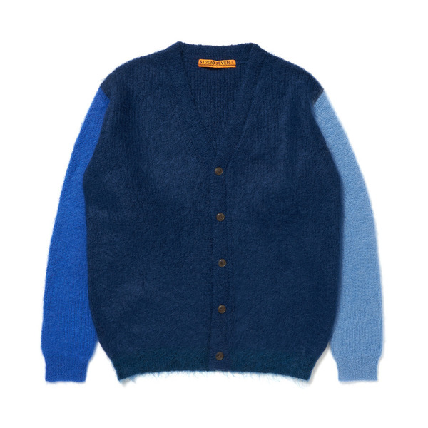 Mohair Switching Color Cardigan-