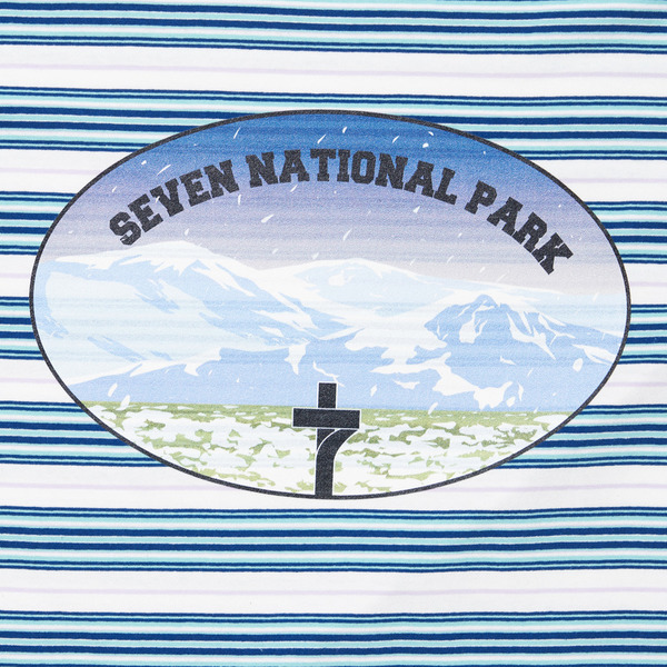 NATIONAL PARK Printed Multi Color Border SS Tee 詳細画像 O.White 3