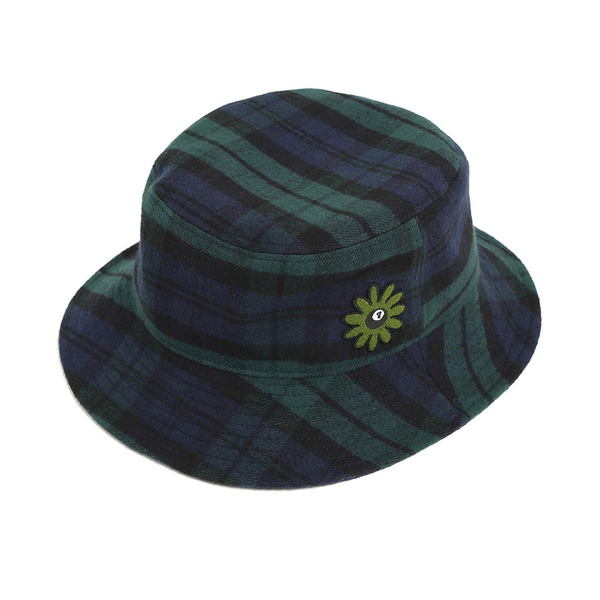 Flower Wappen Check Hat 詳細画像 Green 1