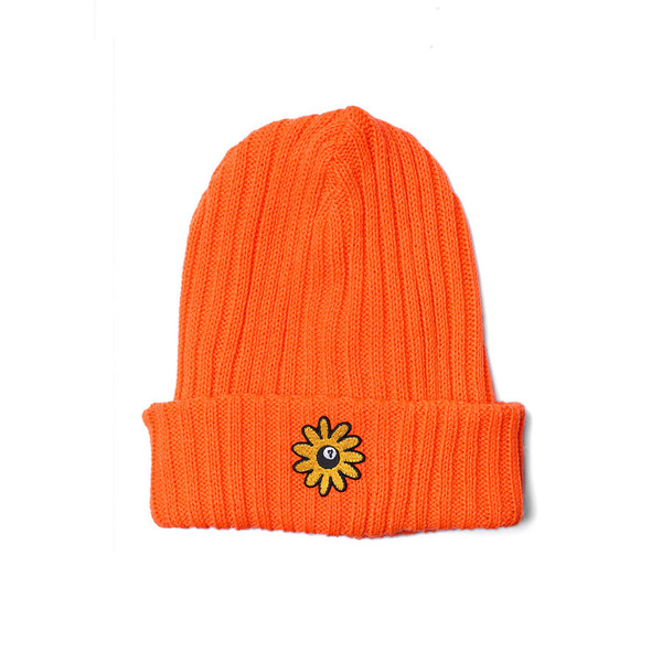 Flower Wappen Knit Cap 詳細画像 Orange 1