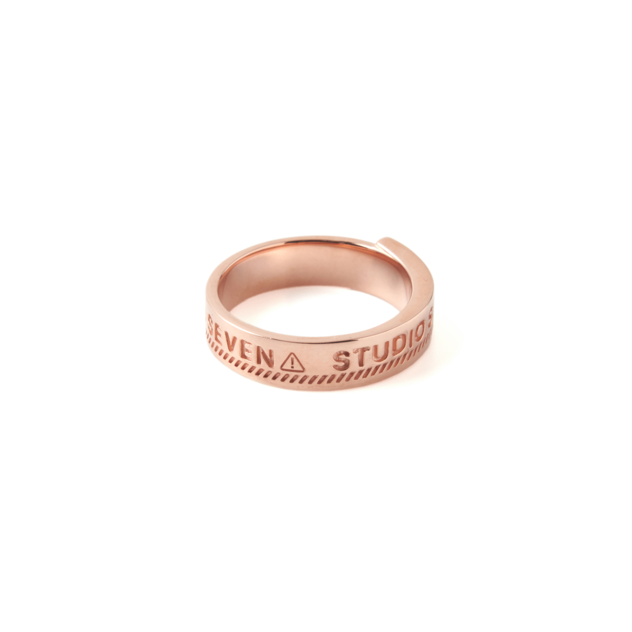 Pink Gold Caution Ring