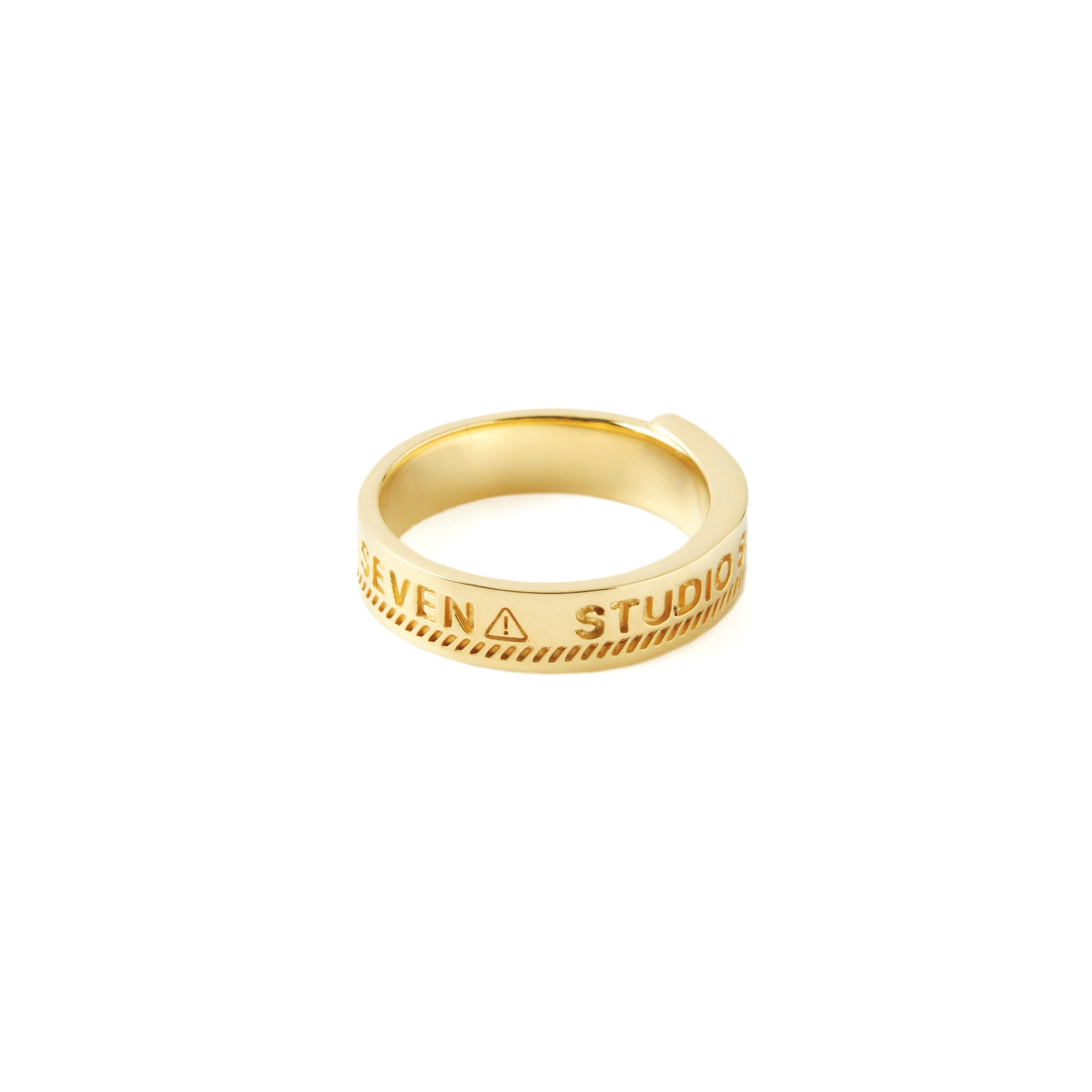 Gold Caution Ring
