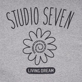 STUDIO SEVEN Logo Flower Printed Crew Sweat 詳細画像