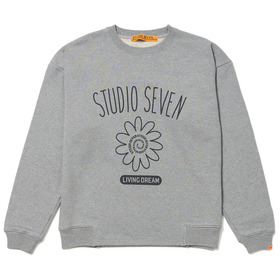 STUDIO SEVEN Logo Flower Printed Crew Sweat 詳細画像