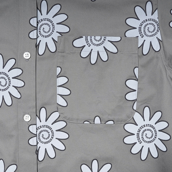 Seven Flower Printed SS Shirt 詳細画像 Grey 2