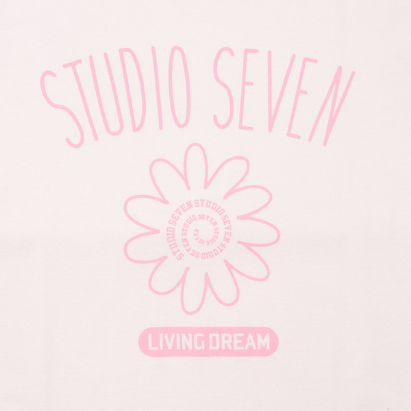 STUDIO SEVEN Logo Flower Printed SS Tee 詳細画像 L.Blue 2