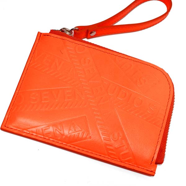 Caution Leather Wallet 詳細画像 Orange 5