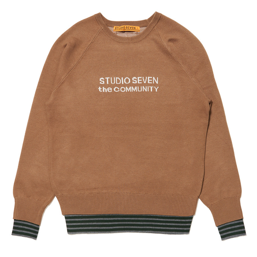 Double Layer Border Hem Crew Knit | STUDIO SEVEN (スタジオ セブン)