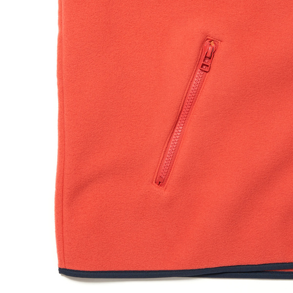 Stand Collar Full Zip Fleece Jacket 詳細画像 Orange 4