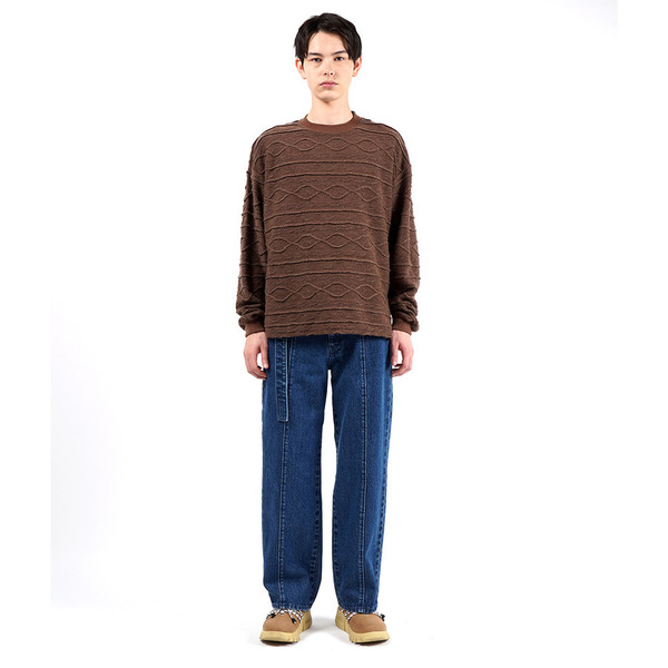 Side Button Knit LS Tee 詳細画像 Brown 9