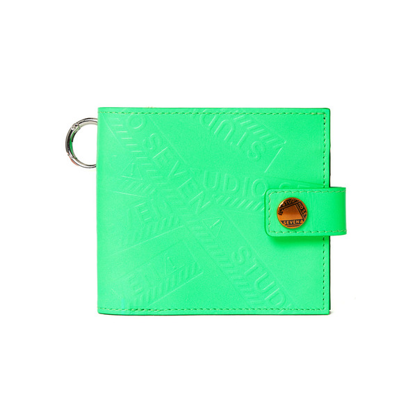 Leather Caution Billfold Wallet 詳細画像 Green 1