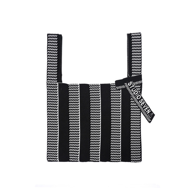 Stripe Knit Bag 詳細画像 Black 1