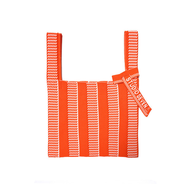 Stripe Knit Bag 詳細画像 Orange 1