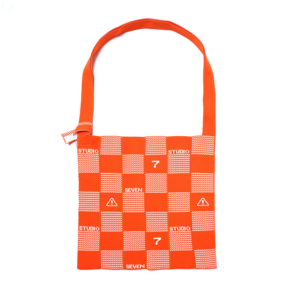 Block Check Knit Bag 詳細画像 Orange 2