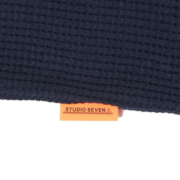 Side Button Waffle LS Tee 詳細画像 Navy 10