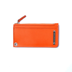 Logo Plate Leather Card-case Coin Wallet