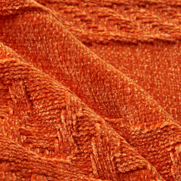 Chenille Knit Caution Logo Cardigan 詳細画像 Orange 9