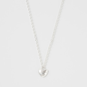 Caution Heart Necklace SLV 詳細画像