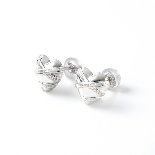 Caution Heart Earrings SLV 詳細画像 Silver 1