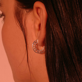 Logo Hoop Earrings SLV 詳細画像