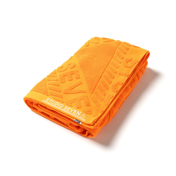 Caution Logo Beach Towel 詳細画像 Orange 2