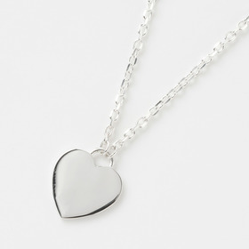 Plate Heart Necklace SLV 詳細画像