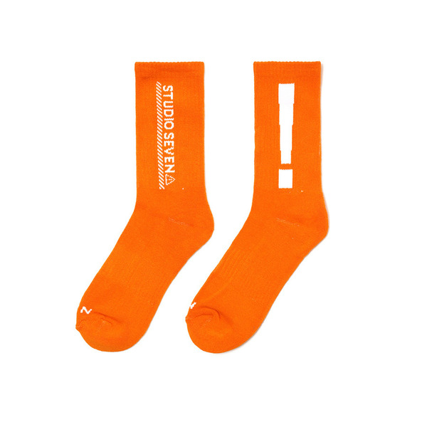 Caution Logo Socks 詳細画像 Orange 1