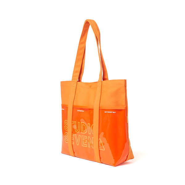 Canvas Combination Tote Bag 詳細画像 Orange 5