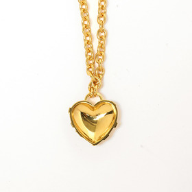 Caution Heart Necklace GLD 詳細画像