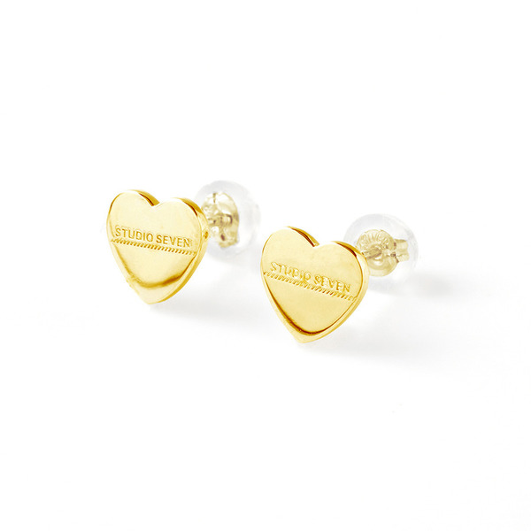 Plate Heart Earrings GLD 詳細画像 Gold 1