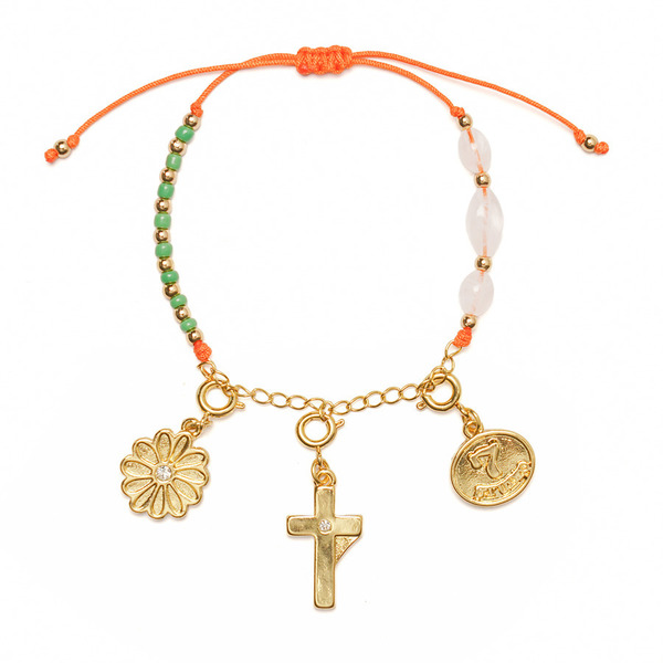 STUDIO SEVEN Charm Bracelet 詳細画像 Orange x Gold 1