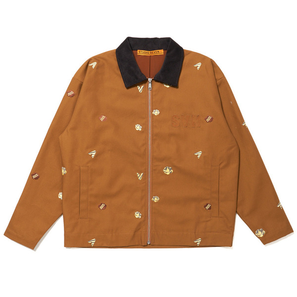 All Over Embroidery Blouson 詳細画像 Brown 1