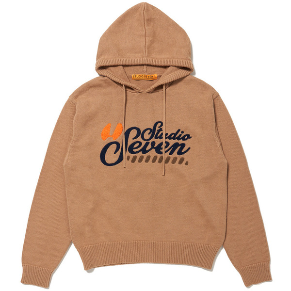 Logo Knit Hoodie 詳細画像 Beige 1