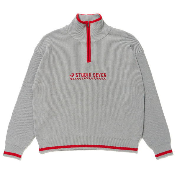 Half Zip Knit 詳細画像 Grey 1