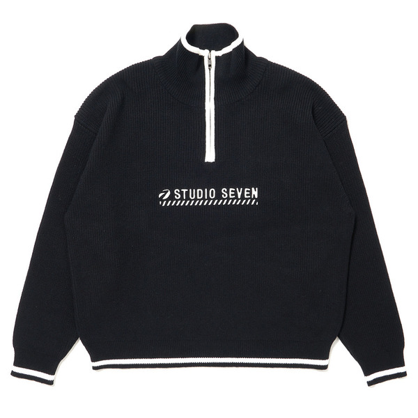 Half Zip Knit 詳細画像 Black 1