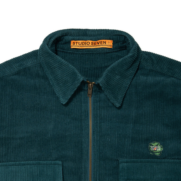 Corduroy Zip-up Shirt 詳細画像 Green 3