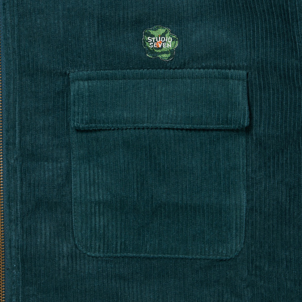 Corduroy Zip-up Shirt 詳細画像 Green 6