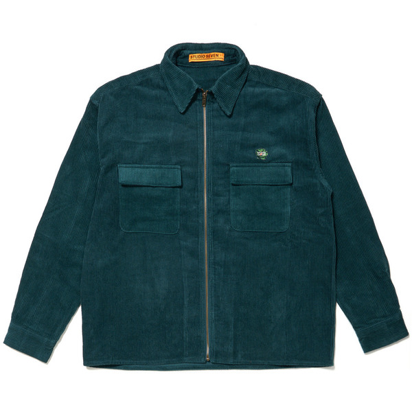 Corduroy Zip-up Shirt 詳細画像 Green 1