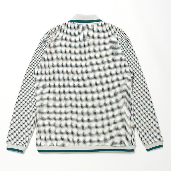 Waffle Knit Half Button Shirt 詳細画像 Green 5